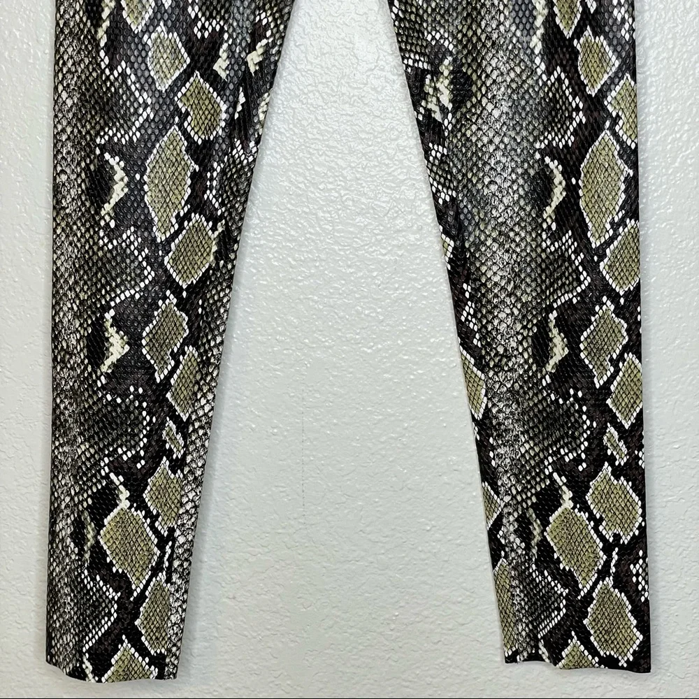 Commando NWT Faux Leather Leggings Olive Snake 12”Rise Sz.Sm - Picture 5 of 14